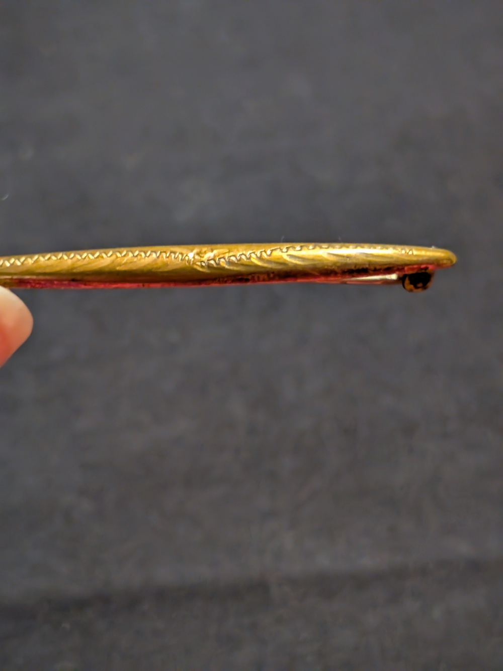 Vintage Gold-Top Gold Tone Bar Tie Clip
